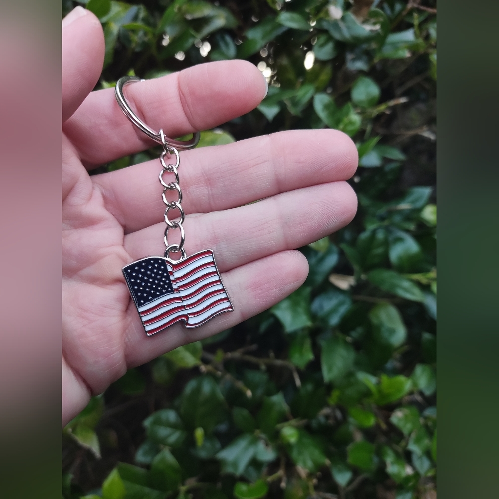 American Flag Keychain